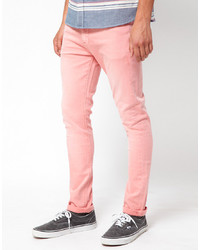 Asos Super Skinny Jeans In Pink