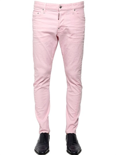 DSQUARED2 16cm Sexy Twist Stretch Denim Jeans, $445 | LUISAVIAROMA