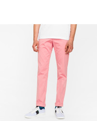 Paul Smith Slim Fit Pink Cotton Twill Stretch Chinos