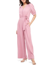 Gal Meets Glam Collection Gabriella Button Bodice Jumpsuit