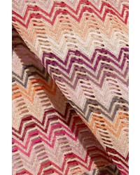 Missoni Metallic Crochet Knit Jumpsuit Pink