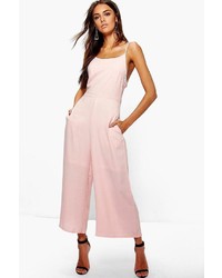 Boohoo Nia Low Back Woven Culotte Jumpsuit