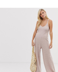 Micha Lounge Py Jumpsuit In Rib Knit