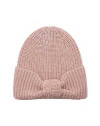 kate spade new york Metallic Bow Beanie In English Rose At Nordstrom