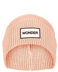 Topshop Wonder Knit Beanie Pink