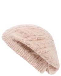 Sole Society Cable Knit Beret Brown