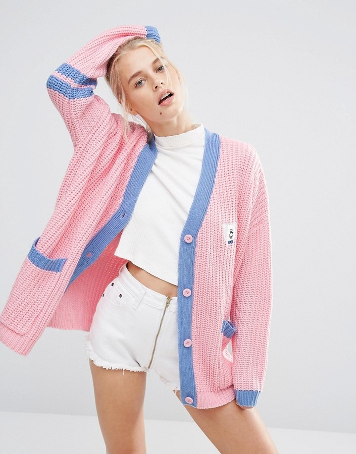 Lazy oaf pink cardigan hotsell