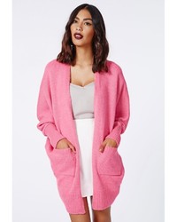 Missguided Valene Oversize Batwing Slouch Cardigan Pink