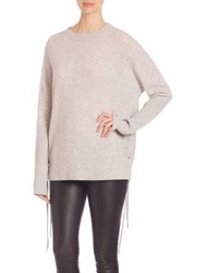 RtA Arianne Lace Up Cashmere Knit Sweater