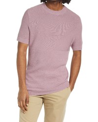 Open Edit Mixed Rib Sweater T Shirt In Purple Morn At Nordstrom
