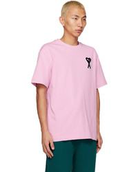 AMI Alexandre Mattiussi Pink Puma Edition T Shirt