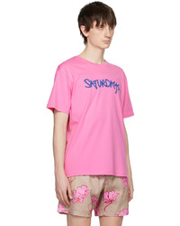 Saturdays Nyc Pink Signature T Shirt