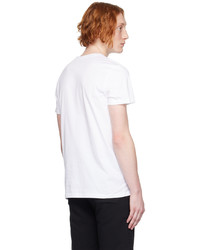 Balmain White Flocked T Shirt