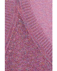 Missoni Metallic Crochet Knit Tank Pink