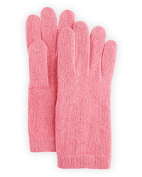 Portolano Cashmere Basic Knit Gloves Azalea Pink