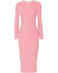 Pink Knit Midi Dress
