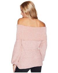 Brigitte Bailey Gisselle Ribbed Off The Shoulder Sweater Sweater