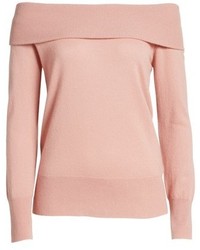 Cupcakes And Cashmere Roderick Off The Shoulder Cashmere Sweater