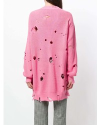 MSGM Oversize Holey Knitted Jumper