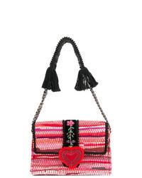 Pink Knit Satchel Bag