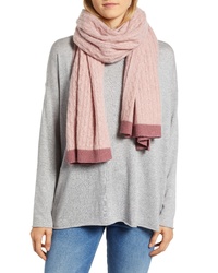 Halogen Cable Knit Cashmere Scarf