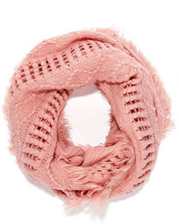 Charmed Im Sure Blush Pink Knit Infinity Scarf