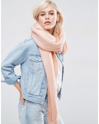 Asos Long Tassel Scarf In Supersoft Knit