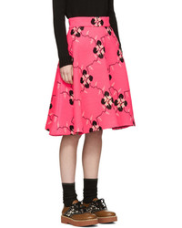 Miu Miu Pink Jacquard Knit Skirt