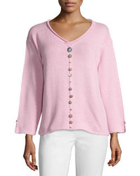 Neon Buddha Iris Pullover Top With Buttons