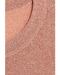 Missoni Metallic Stretch Knit T Shirt Pink