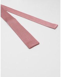 Asos Knitted Wedding Tie In Dark Pink
