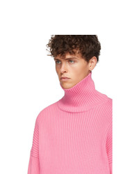 Balenciaga Pink Ribbed Turtleneck