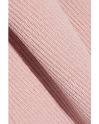 Elizabeth and James Fay Tie Back Ribbed Knit Sweater Pastel Pink