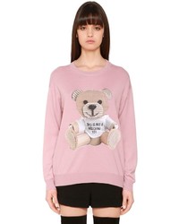 Moschino Wool Knit Sweater W Cardboard Bear