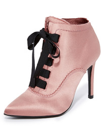 Pink Lace Ankle Boots