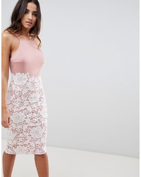 Girl In Mind Lace Low Back Midi Dress