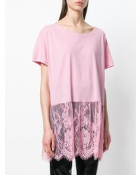 Twin-Set Lace Hem T Shirt