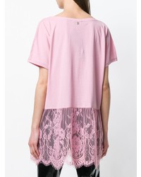 Twin-Set Lace Hem T Shirt