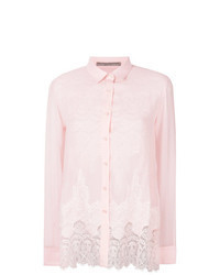 Pink Lace Dress Shirt