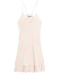 Zadig & Voltaire Silk Slip Dress With Lace