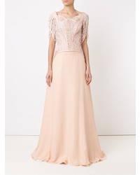 Martha Medeiros Lace Top Gown