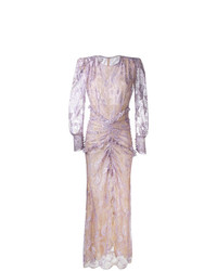 Alessandra Rich Long Sleeved Lace Gown