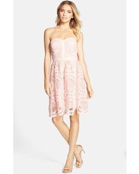 Adelyn Rae Adelyn R Embroidered Lace Fit Flare Dress