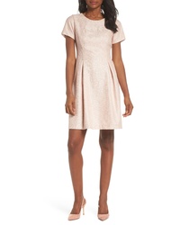 Vince Camuto Bonded Lace Fit Flare Dress
