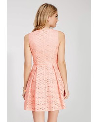 Forever 21 Contemporary Pleated Floral Lace Dress