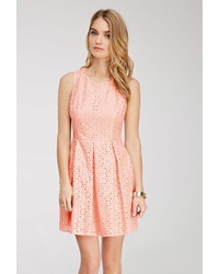 Forever 21 Contemporary Pleated Floral Lace Dress