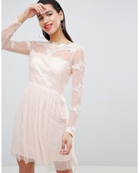 Vila Mesh Mini Dress With S In Pink