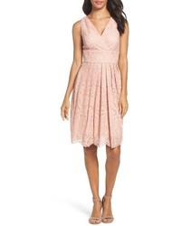 Adrianna Papell Petite Lace Fit Flare Dress