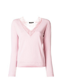 Pink Lace Long Sleeve T-shirt