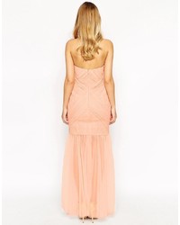 Jarlo Tall Felicity Bandeau Maxi Dress With Ruched Bodice And Tulle Skirt